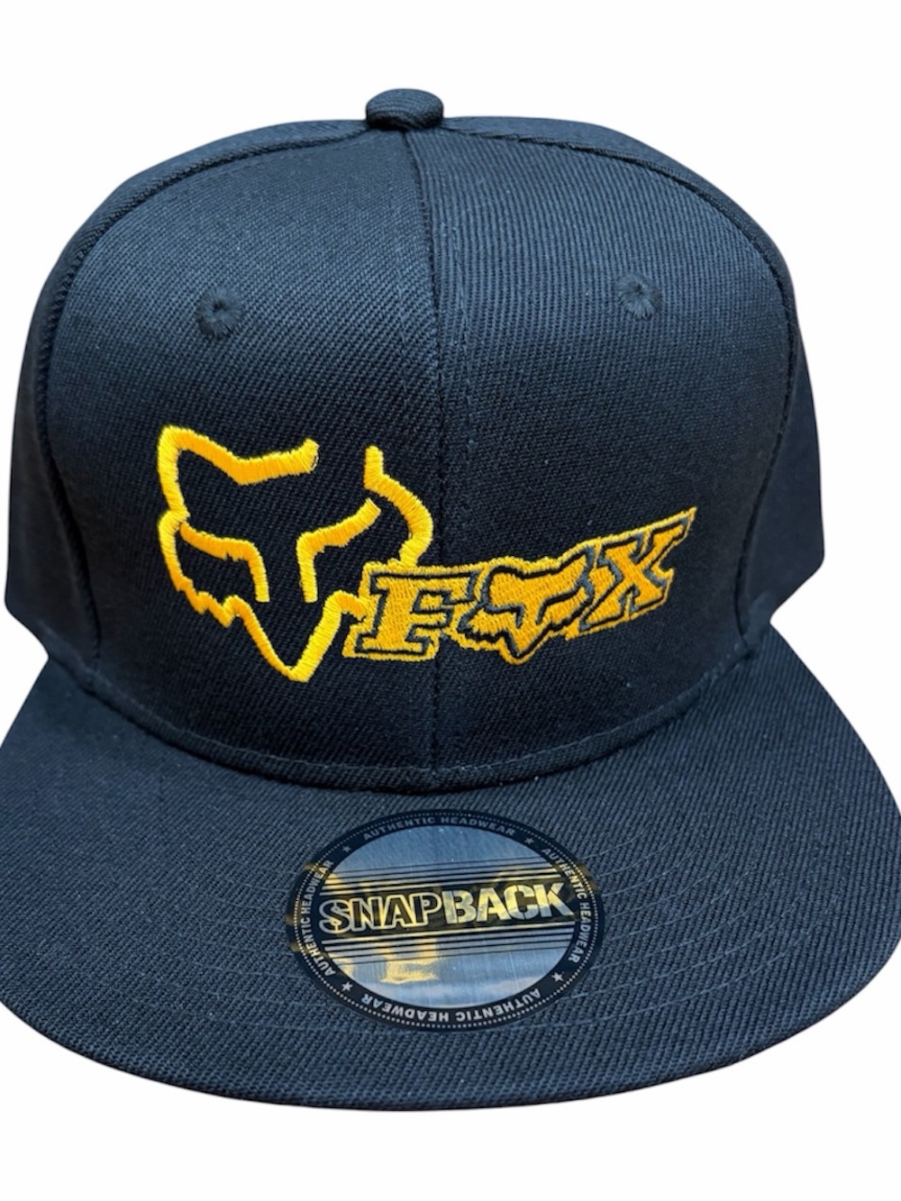 Fox Racing Black & Gold Snapback Hat Fox racing hat embroidered logo Fox cap new
